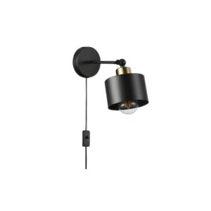 Kinkiet E27 LED Elza ruchomy x1 czarny + miedź wty