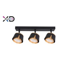 Kinkiet GX53 LED x3 czarny+złoty.