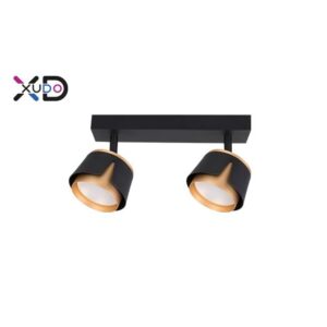 Kinkiet GX53 LED x2 czarny+złoty.