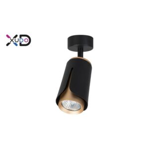 Kinkiet GU10 LED x1 czarny+złoty.