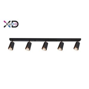 Kinkiet GU10 LED x5 czarny+złoty.