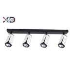 Kinkiet GU10 LED x4 biały+czarny.