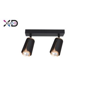 Kinkiet GU10 LED x2 czarny+złoty.