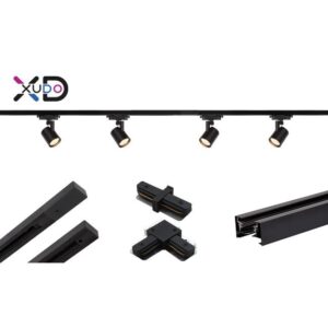 Tracklight 1-faza GU10 czarny x4 2m