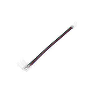 Złączka do taśmy LED 10mm zatrz. RGB z kablem x2