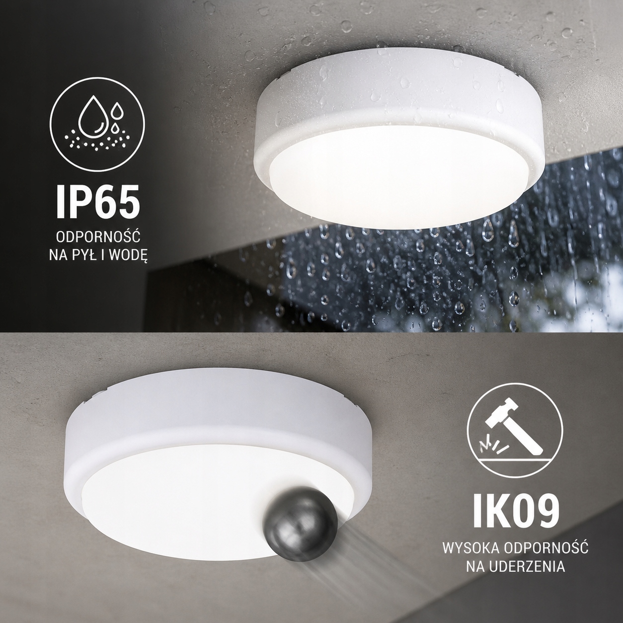 Plafon zewnętrzny lampa sufitowa łazienkowa LED 8w / 12w / 18w IP65 CCT 7 Plafon zewnętrzny lampa sufitowa łazienkowa LED 8w / 12w / 18w IP65 CCT - obrazek 7