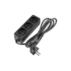 Przedłużacz Silo czarny 3x230V 1
