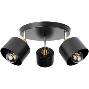 Kinkiet E27 LED Elza ruchomy x3 czarny + miedź okr