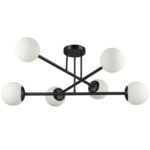 Żyrandol LED E27 Bali-12 74cm x6 czarny