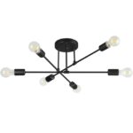 Żyrandol LED E27 Eliot 70cm x6 czarny