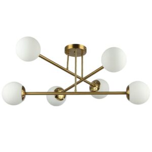 Żyrandol LED E27 Bali-12 74cm x6 złoty