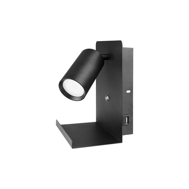 Kinkiet do czytania Kaliso GU10 Czarny USB A 2 Kinkiet do czytania Kaliso GU10 Czarny USB A - obrazek 2