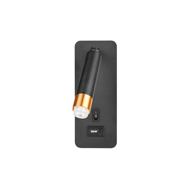 Kinkiet do czytania Piero G9 USB czarny + złoty 2 Kinkiet do czytania Piero G9 USB czarny + złoty - obrazek 2