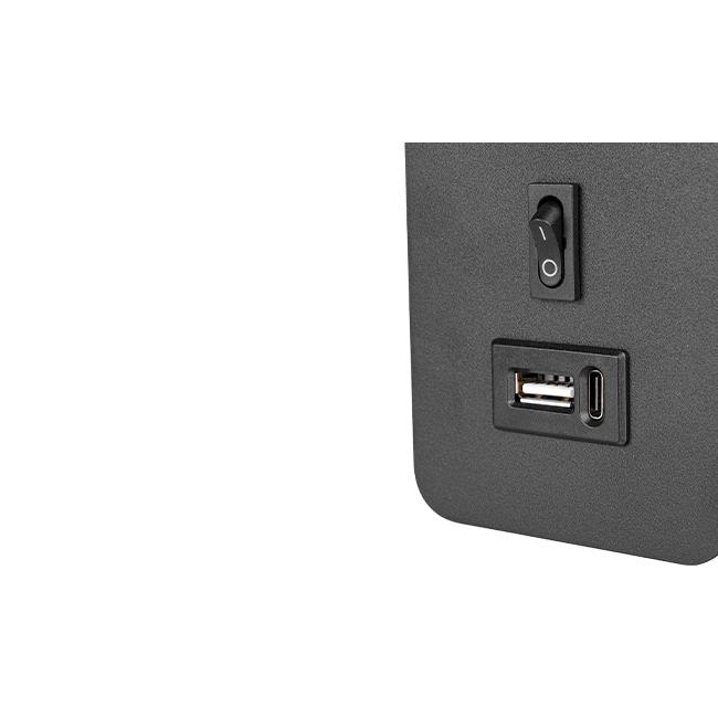 Kinkiet do czytania Piero G9 USB czarny + złoty 5 Kinkiet do czytania Piero G9 USB czarny + złoty - obrazek 5
