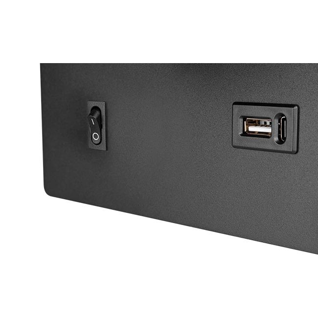 Kinkiet do czytania Piero G9 półka USB czarny+złot 5 Kinkiet do czytania Piero G9 półka USB czarny+złot - obrazek 5