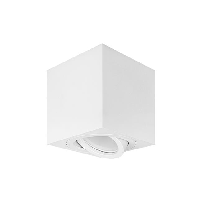 Oprawa natynkowa GU10 kwadrat 80x80x84 ruch. biał. 1 Oprawa natynkowa GU10 kwadrat 80x80x84 ruch. biał.