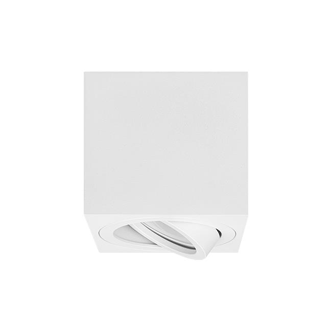Oprawa natynkowa GU10 kwadrat 80x80x84 ruch. biał. 2 Oprawa natynkowa GU10 kwadrat 80x80x84 ruch. biał. - obrazek 2