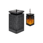 Lampa LED solarna dekoracyjna płomień kwadrat