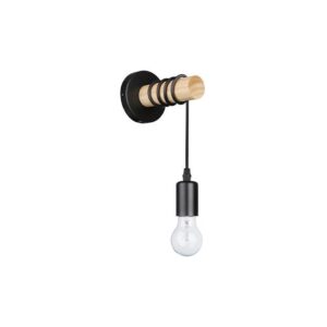 Kinkiet E27 LED Eos wiszący x1 czarny + WD