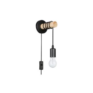 Kinkiet E27 LED Eos wiszący x1 czarny + WD wty