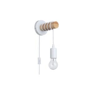 Kinkiet E27 LED Eos wiszący x1 biały + WD wtyc