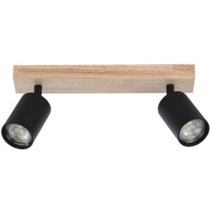 Kinkiet GU10 LED Dabi ruchomy x2 czarny + WD