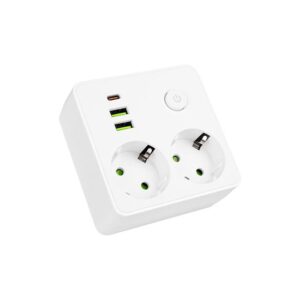Rozgałęźnik Modi biały 2x230V + 2x USB-A 1x USB-C