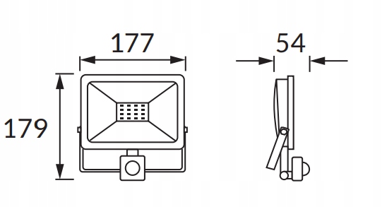 Naświetlacz ogrodowy halogen z czujnikiem 30w CW barwa biała zimna 8 Naświetlacz ogrodowy halogen z czujnikiem 30w CW barwa biała zimna - obrazek 8