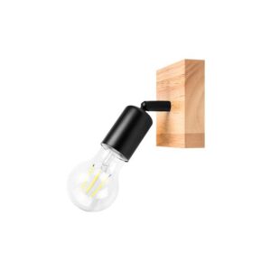 Kinkiet E27 LED Eos ruchomy x1 czarny + WD