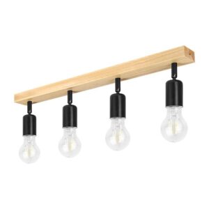 Kinkiet E27 LED Eos ruchomy x4 czarny + WD