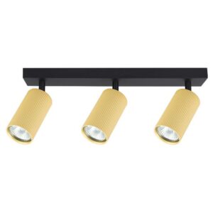 Kinkiet GU10 LED Lucerno ruchomy x3 czarny+złoty