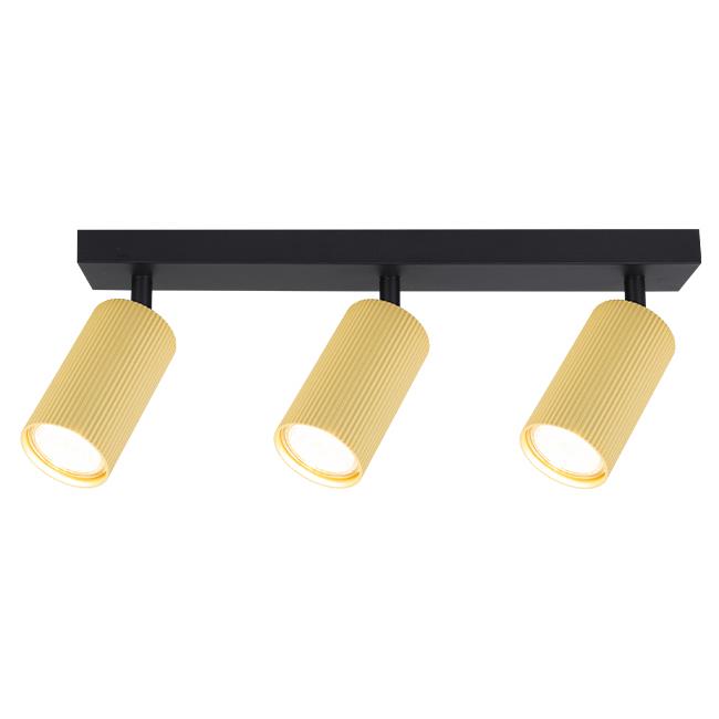 Kinkiet GU10 LED Lucerno ruchomy x3 czarny+złoty 2 Kinkiet GU10 LED Lucerno ruchomy x3 czarny+złoty - obrazek 2