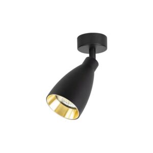 Kinkiet GU10 LED Helis ruchomy x1 czarny + złoty