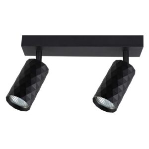 Kinkiet GU10 LED Glamour ruchomy x2 czarny