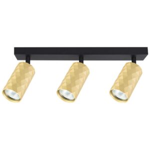 Kinkiet GU10 LED Glamour ruchomy x3 czarny+złoty