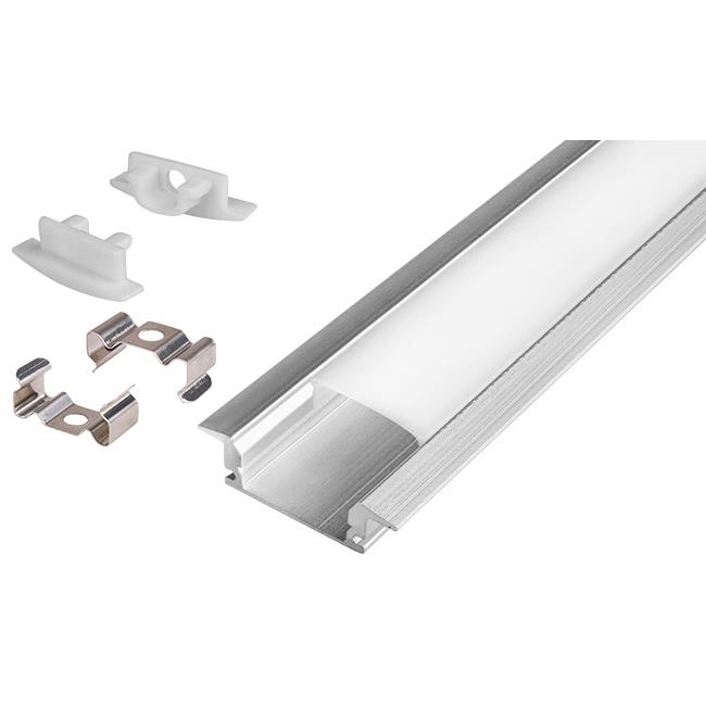 Profil Led Masterled wpuszczany 2m anodowany mlecz 1 Profil Led Masterled wpuszczany 2m anodowany mlecz