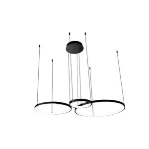 Żyrandol LED Hodo 20/40/60cm 77W czarny