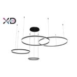 Żyrandol LED Mundo 40/60/80/100cm 119W czarny 3CCT