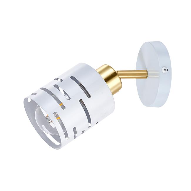 Kinkiet E27 LED Elen ruchomy x1 biały+złoty 1 Kinkiet E27 LED Elen ruchomy x1 biały+złoty