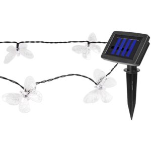 Girlanda LED solarna 20 led 580cm motylek