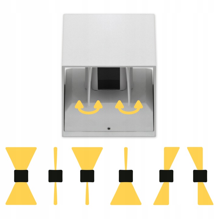 Lampa elewacyjna zewnetrzna LED 6w kinkiet na balkon taras IP54 7 Lampa elewacyjna zewnetrzna LED 6w kinkiet na balkon taras IP54 - obrazek 7