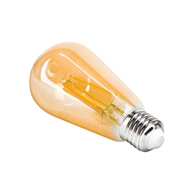 Żarówka LED E27 Filament ST64 2200K 6W amber 2 Żarówka LED E27 Filament ST64 2200K 6W amber - obrazek 2
