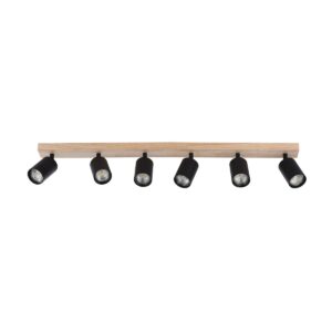 Kinkiet GU10 LED Dabi ruchomy x6 czarny + WD