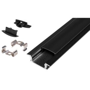 Profil Led Masterled wpuszczany 2m czarny czarny
