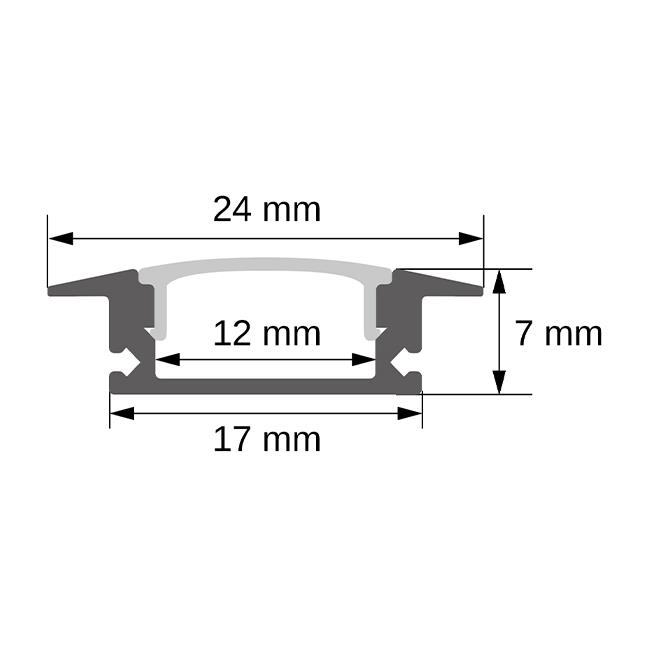 Profil Led Masterled wpuszczany 2m anodowany mlecz 9 Profil Led Masterled wpuszczany 2m anodowany mlecz - obrazek 9