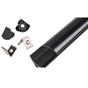 Profil Led Masterled kątowy 2m czarny transparent