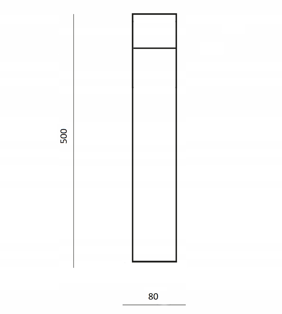 Lampa ogrodowa zewnętrzna stojąca słupek oświetleniowy E27 50cm 5 Lampa ogrodowa zewnętrzna stojąca słupek oświetleniowy E27 50cm - obrazek 5