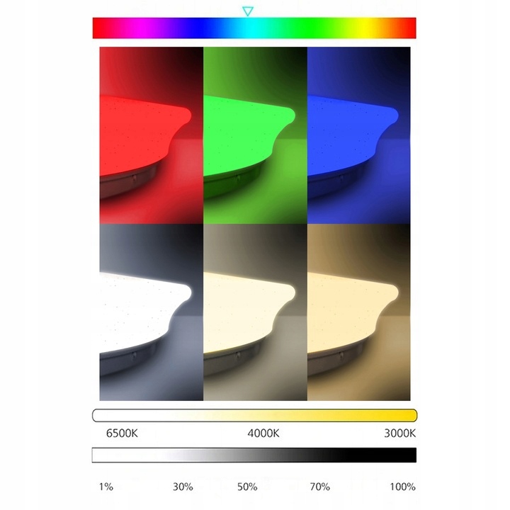 Lampa sufitowa LED RGB z głośnikie bluetooth kolorowa 40w pilot aplikacja 12 Lampa sufitowa LED RGB z głośnikie bluetooth kolorowa 40w pilot aplikacja - obrazek 12