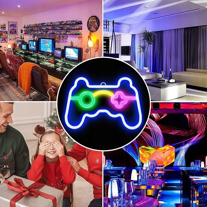 Lampka nocna neon pokój dziecięcy pad LED pokój gamemingowy usb baterie 6 Lampka nocna neon pokój dziecięcy pad LED pokój gamemingowy usb baterie - obrazek 6