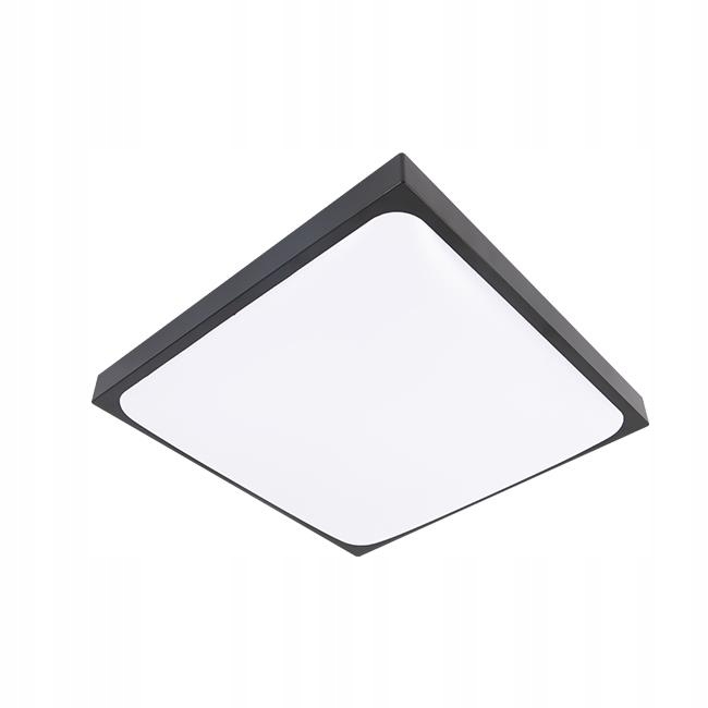 Lampa do łazienki plafon łazienkowy czujnik LED 2 x E27 IP44 kwadrat czarny 5 Lampa do łazienki plafon łazienkowy czujnik LED 2 x E27 IP44 kwadrat czarny - obrazek 5